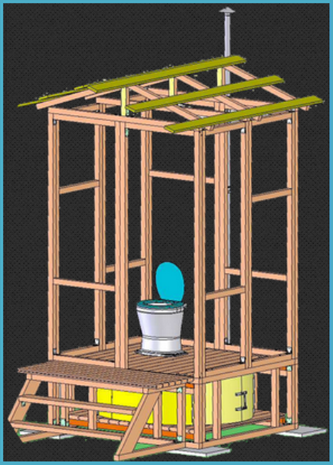 Как сделать каркас для дачного туалета своими руками